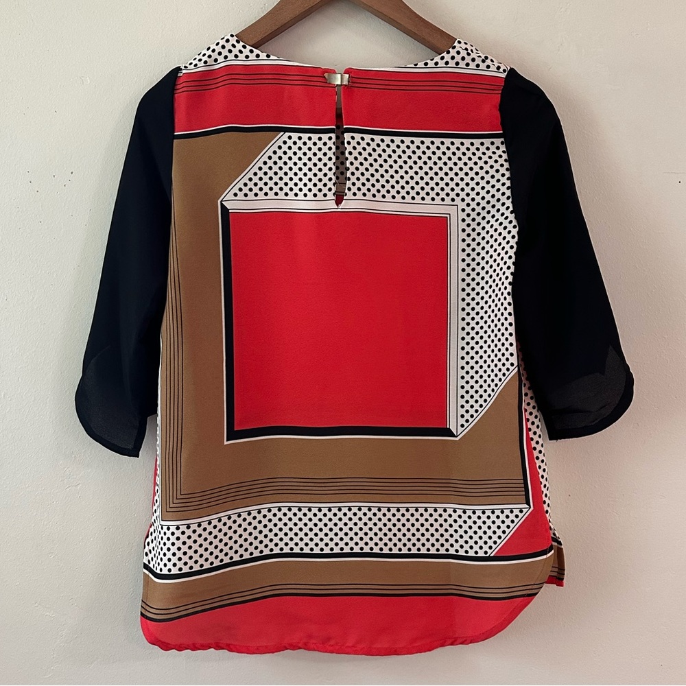 MNG Collection Geometric Pattern Blouse - Picture 2 of 9